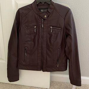 Jou Jou Juniors Faux Fur Lined Moto Jacket